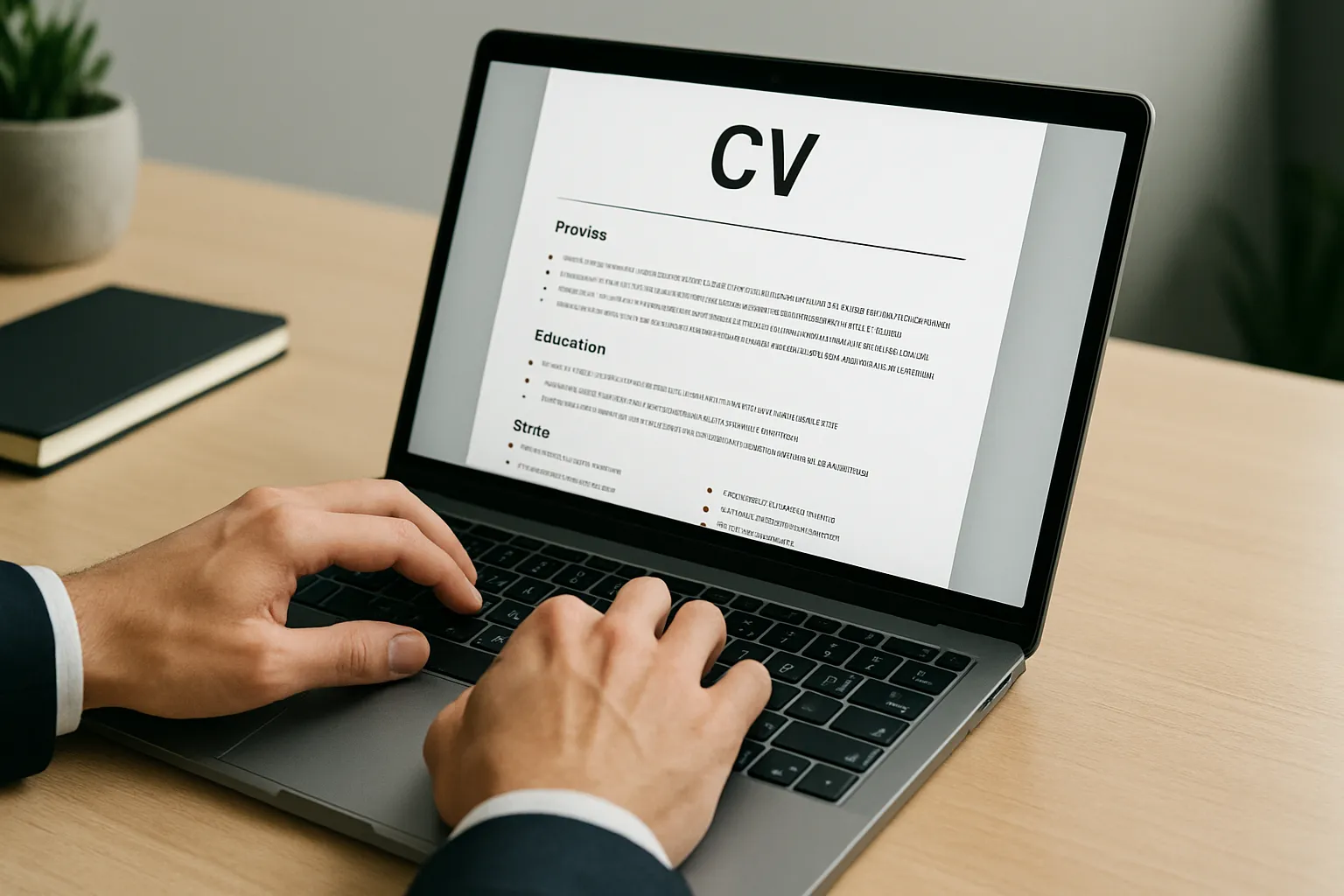 cv typing scene